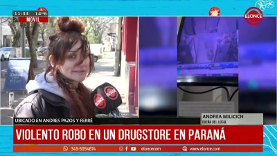 Violento robo en un drugstore en Paran&aacute;